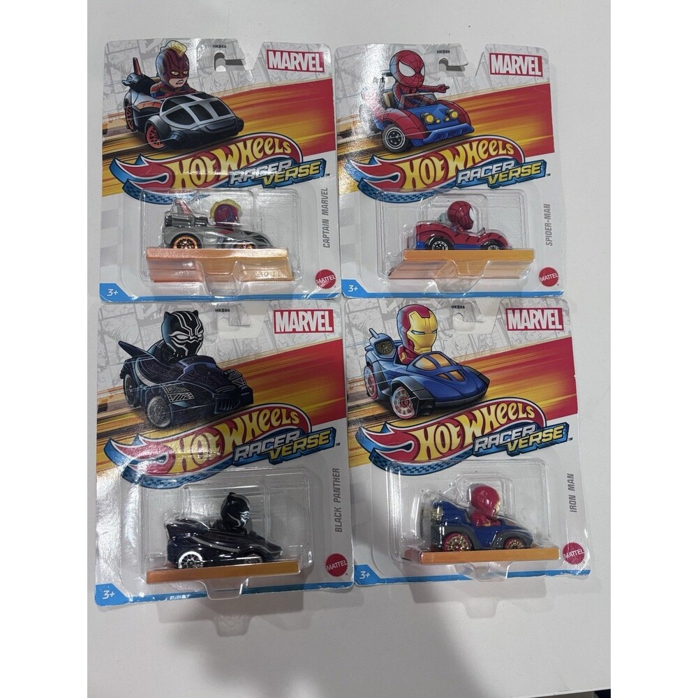 Hot Wheels Racer Verse Marvel Bundle Of 4